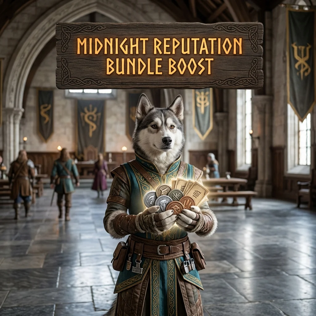 Promotional image representing the Midnight Reputation Bundle Boost service and its featured product offering