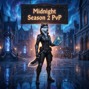 Promotional image for the Midnight Season 2 PvP Tier List, presenting the Season 2 PvP ranking guide.