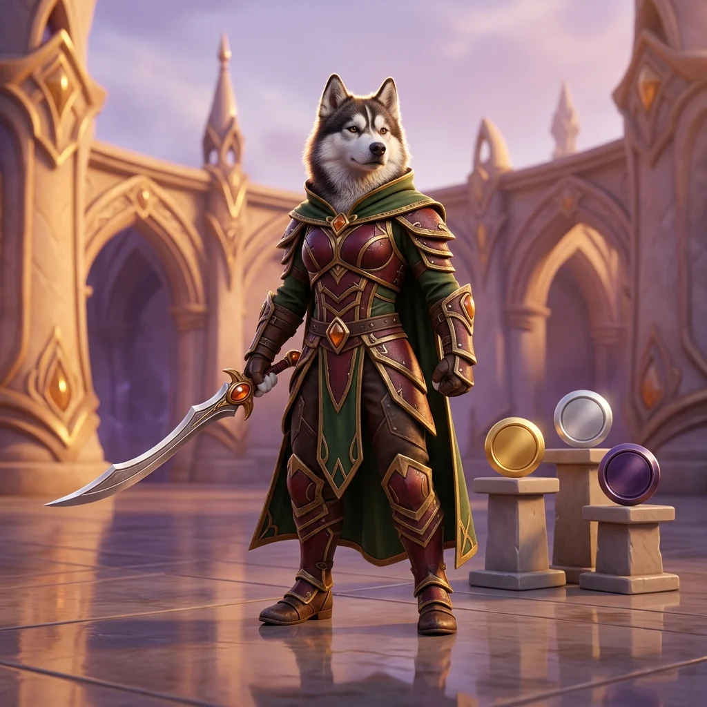 Ilustrasyon para sa tier list ng Solo Shuffle sa World of Warcraft: Midnight Season 2, na nagpapakita ng temang pantasya ng laro.