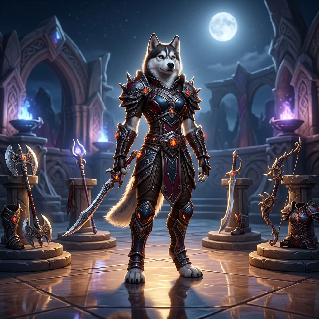 Fantasiebeeld vir ’n gids oor Solo Shuffle-vlaklyste in Midnight Seisoen 2 van World of Warcraft, sonder leesbare teks.