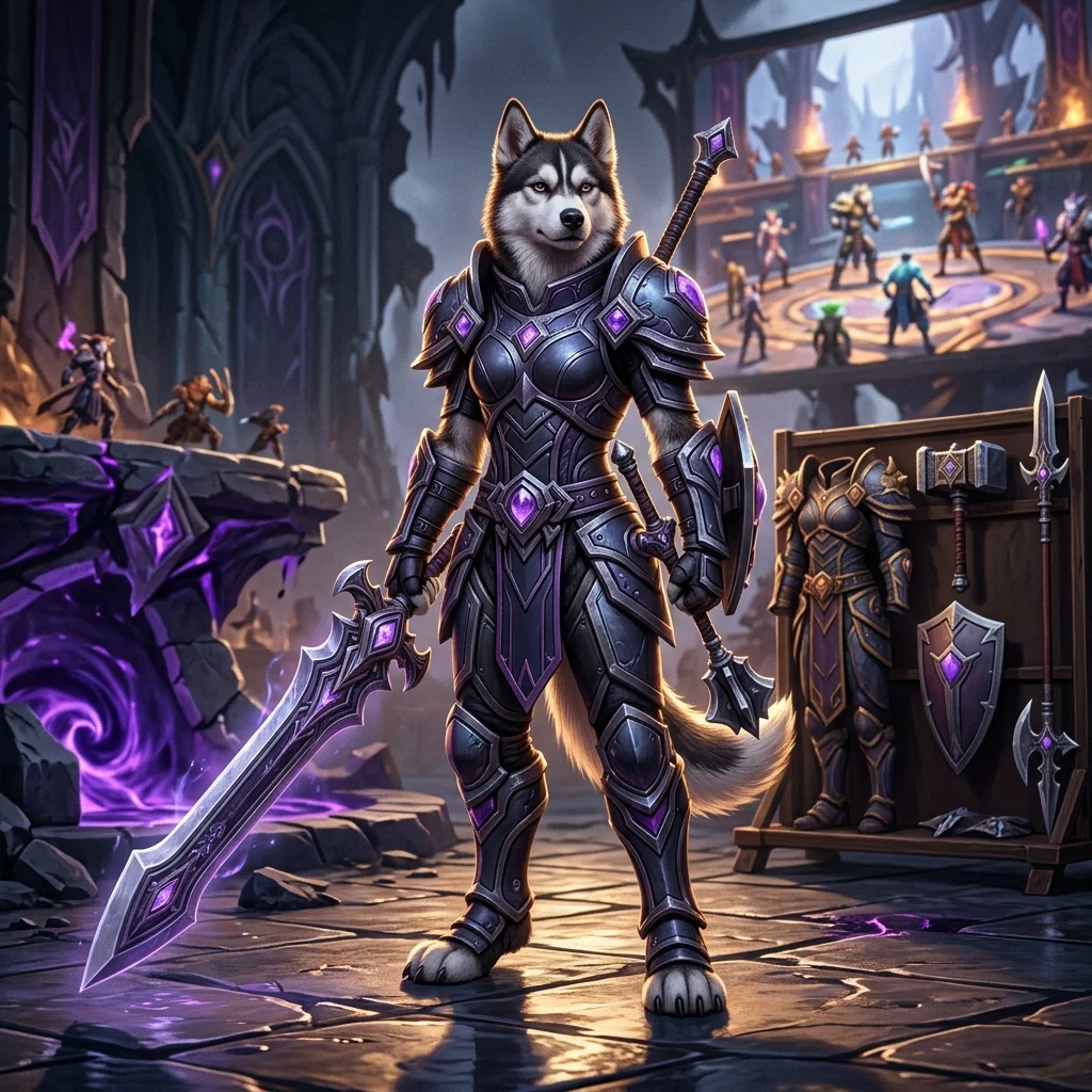 Sfeervolle gameillustratie voor de Midnight Seizoen 2 PvP-tierlijst, zonder leesbare tekst of herkenbare bewegwijzering.