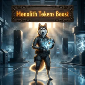 Promotional image representing the Monolith Tokens Boost in Active Matter product.
