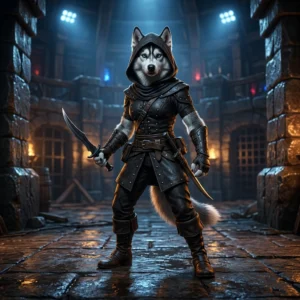 Mchoro wa mada ya Rogue PvP katika ulimwengu wa WoW Forever, bila maandishi yanayoonekana.