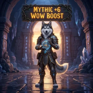 Promotional image representing the World of Warcraft Mythic +6 WoW Boost service