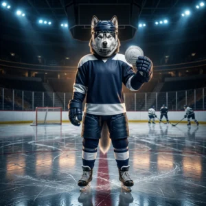 NHL 26 için coin satın alma ürününü tanıtan, buz hokeyi temalı görsel.