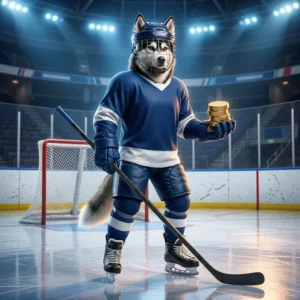 Promotionele illustratie voor NHL 26 munten kopen, met een sportieve ijshockeysfeer en zonder leesbare tekst of herkenbare tekens.