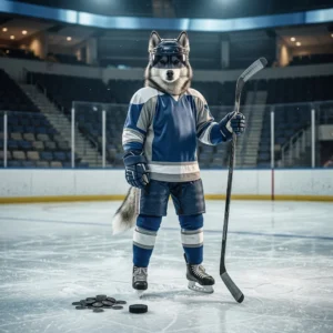 Dynamisches Eishockey-Motiv als neutrales Titelbild für den Kauf von Spielmünzen