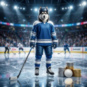 Illustration för NHL Coins Boost med fokus på spelrelaterad valuta, utan läsbar text eller skyltar.