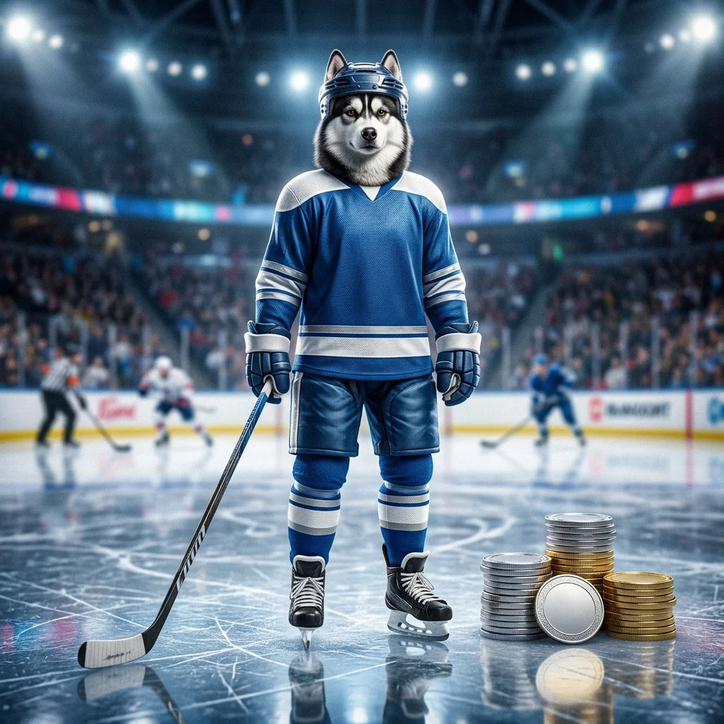 Illustration för NHL Coins Boost med fokus på spelrelaterad valuta, utan läsbar text eller skyltar.