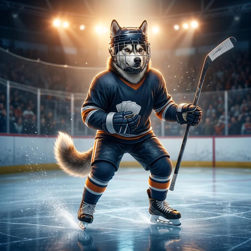NHL Jeton Boost ürününü temsil eden, dijital spor oyunu temasına sahip tanıtım görseli