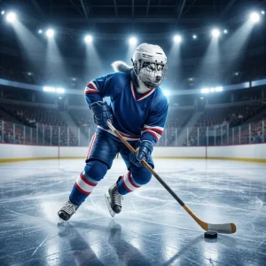 NHL-i edasijõudmise teenuseid kujutav neutraalne mänguteemaline illustratsioon.