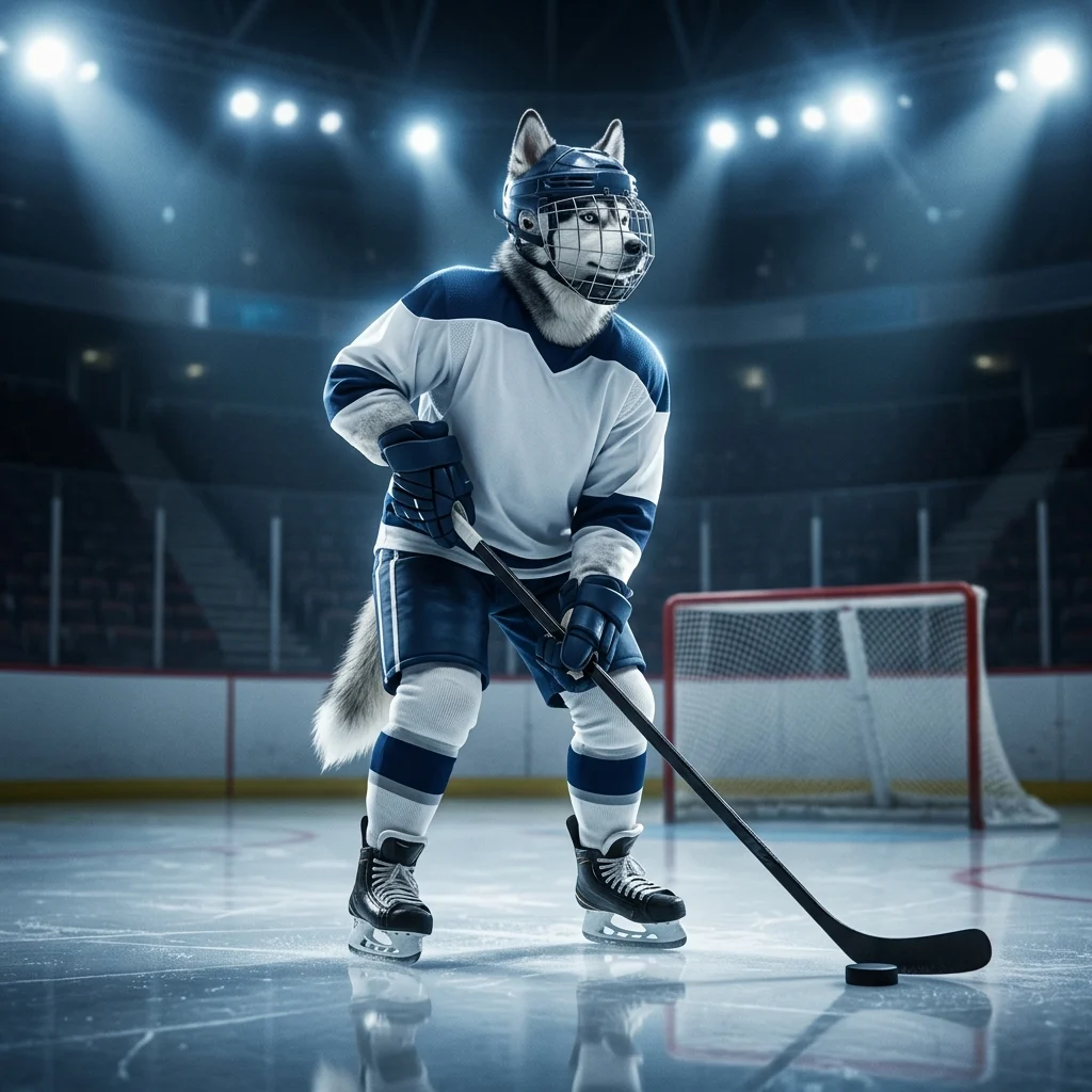 NHL žaidimo reitingo kėlimo paslaugas pristatanti konkurencinio žaidimo iliustracija be teksto