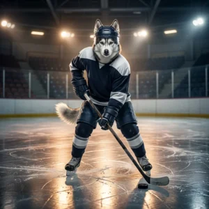 NHL游戏代练服务的主题插图，呈现冰球竞技氛围与在线游戏场景，突出专业协助、进度提升和便捷服务体验，画面不含可读文字或标识，适合用于服务介绍