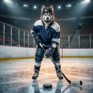 NHL時間制プレイ代行をテーマにしたゲームサービスの利用イメージビジュアル。画像内に判読できる文字や看板はなく、サービス内容を視覚的に紹介しています。