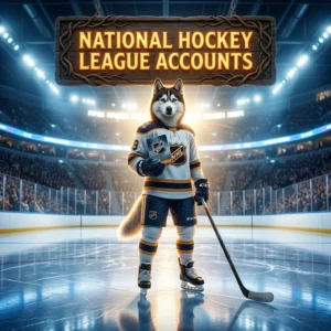 Promotional image representing National Hockey League Accounts and its account-based service.