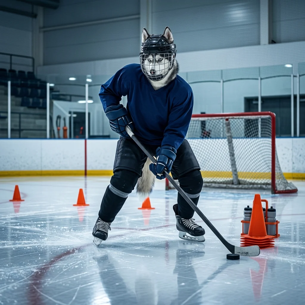National Hockey League geliştirme hizmetlerini temsil eden, buz hokeyi temalı ve okunabilir metin içermeyen tanıtım görseli.