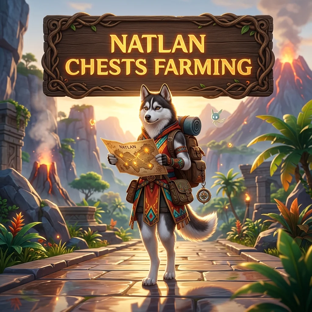 Promotional image for Natlan Chests Farming Boost in Genshin Impact, a service focused on farming chests in Natlan.