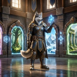 Ilustração de fantasia relacionada ao beta de WoW Forever, sem texto legível nem sinais visuais.