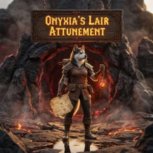 Promotional image for the Onyxia’s Lair Attunement Boost service in WoW Forever