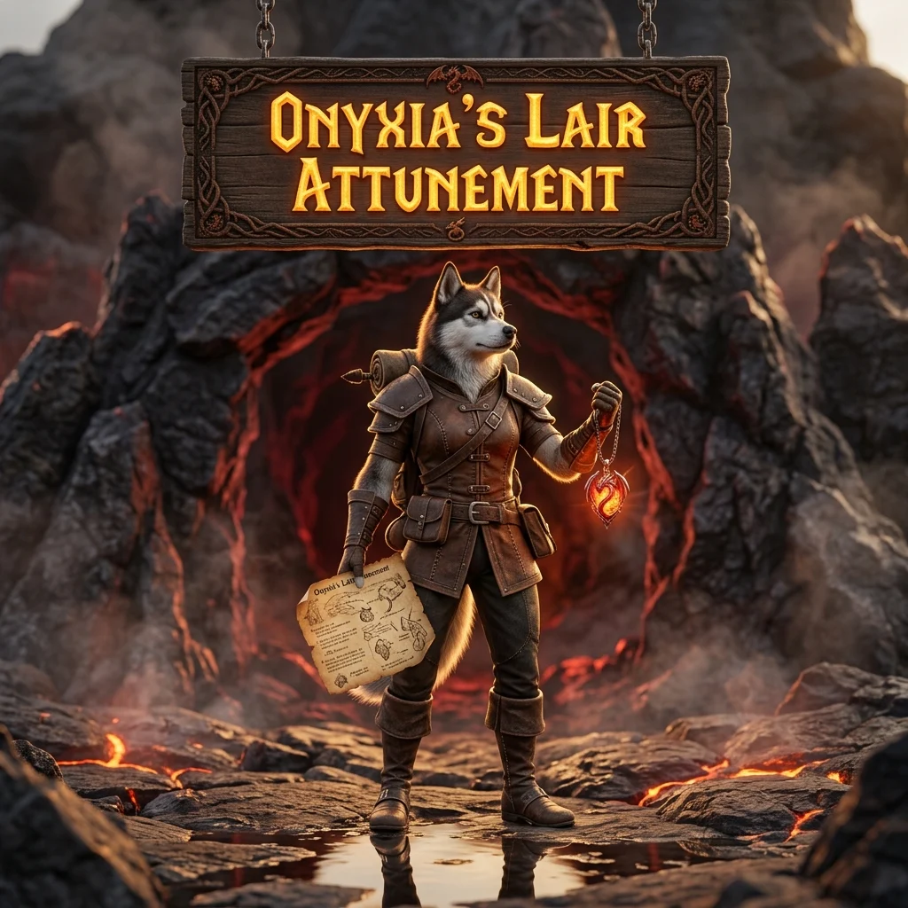 Promotional image for the Onyxia’s Lair Attunement Boost service in WoW Forever