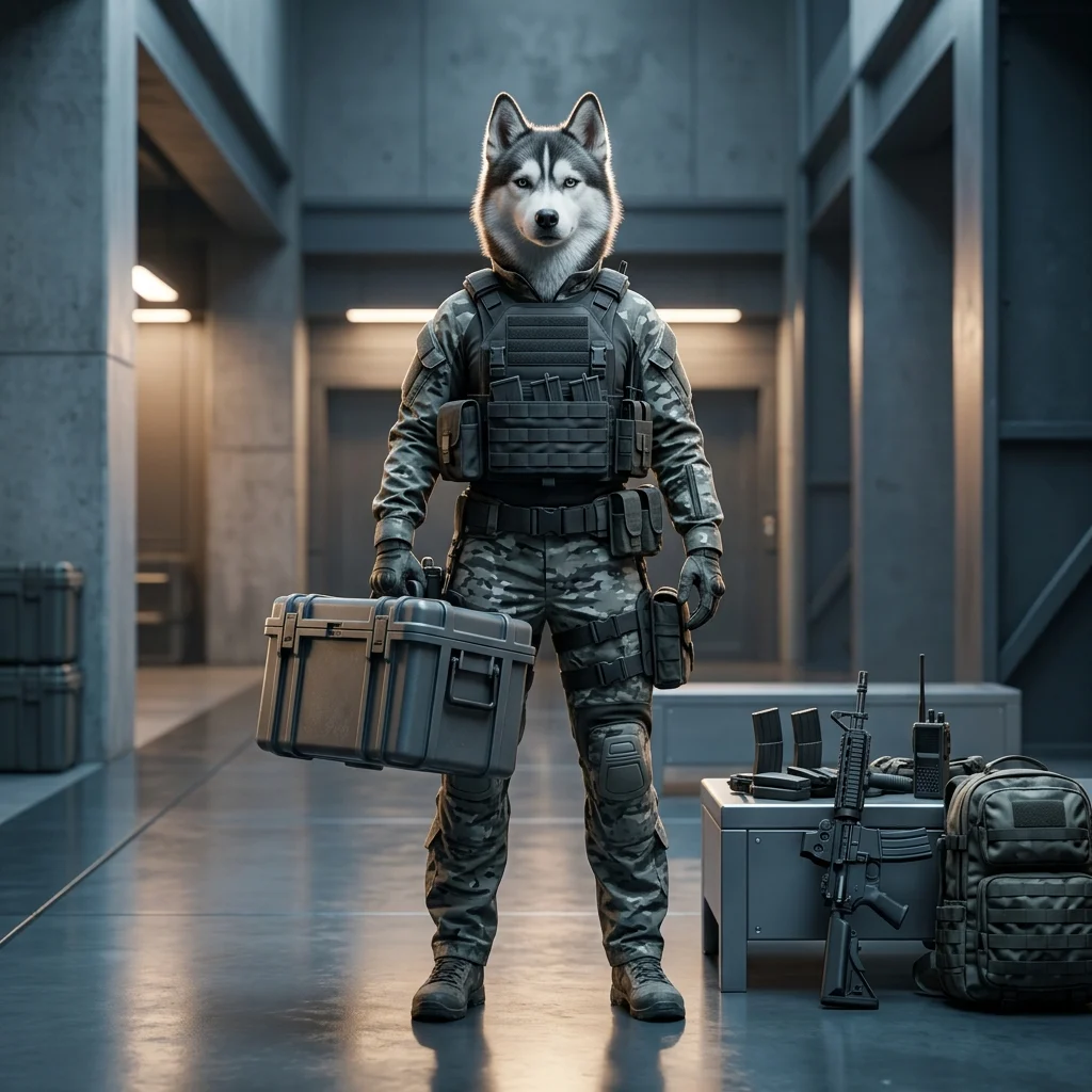 Illustration promotionnelle du pack de démarrage dans Wardogs, sans texte lisible ni signe distinctif.