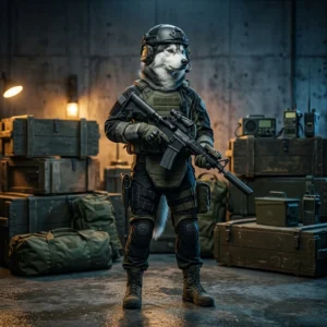 Ilustrasi bertema permainan untuk panduan percuma Call of Duty: Black Ops 6, tanpa teks atau tanda yang boleh dibaca.