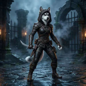 Ilustrasi karakter rogue dalam konteks PvP untuk panduan WoW Forever, tanpa teks atau tanda yang terbaca.