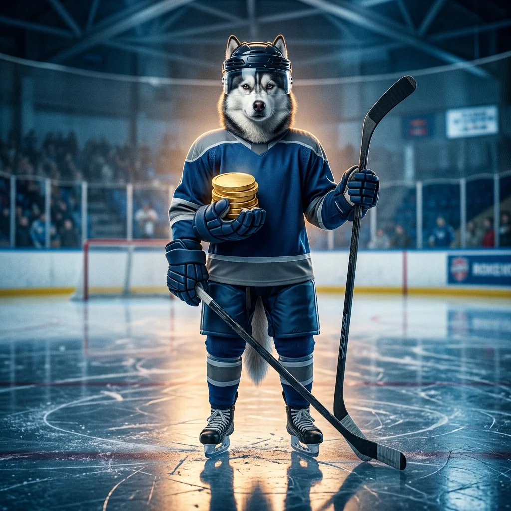 Ilustrasi fitur peningkatan koin NHL yang menampilkan konsep penambahan mata uang dalam permainan