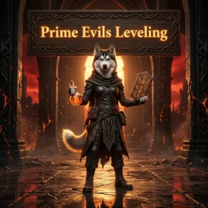 Promotional image for Prime Evils Leveling Boost in Diablo 4, representing a leveling boost service for Diablo 4 players