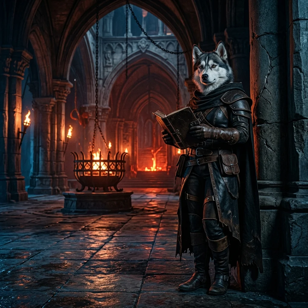 Ilustrační fantasy artwork k průvodcům pro Diablo 4 s temnou atmosférou a motivy herního světa