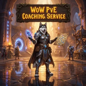 Promotional image representing the PvE Coaching Service in WoW for players seeking coaching focused on PvE content.