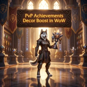 Promotional image for the PvP Achievements Decor Boost in WoW service