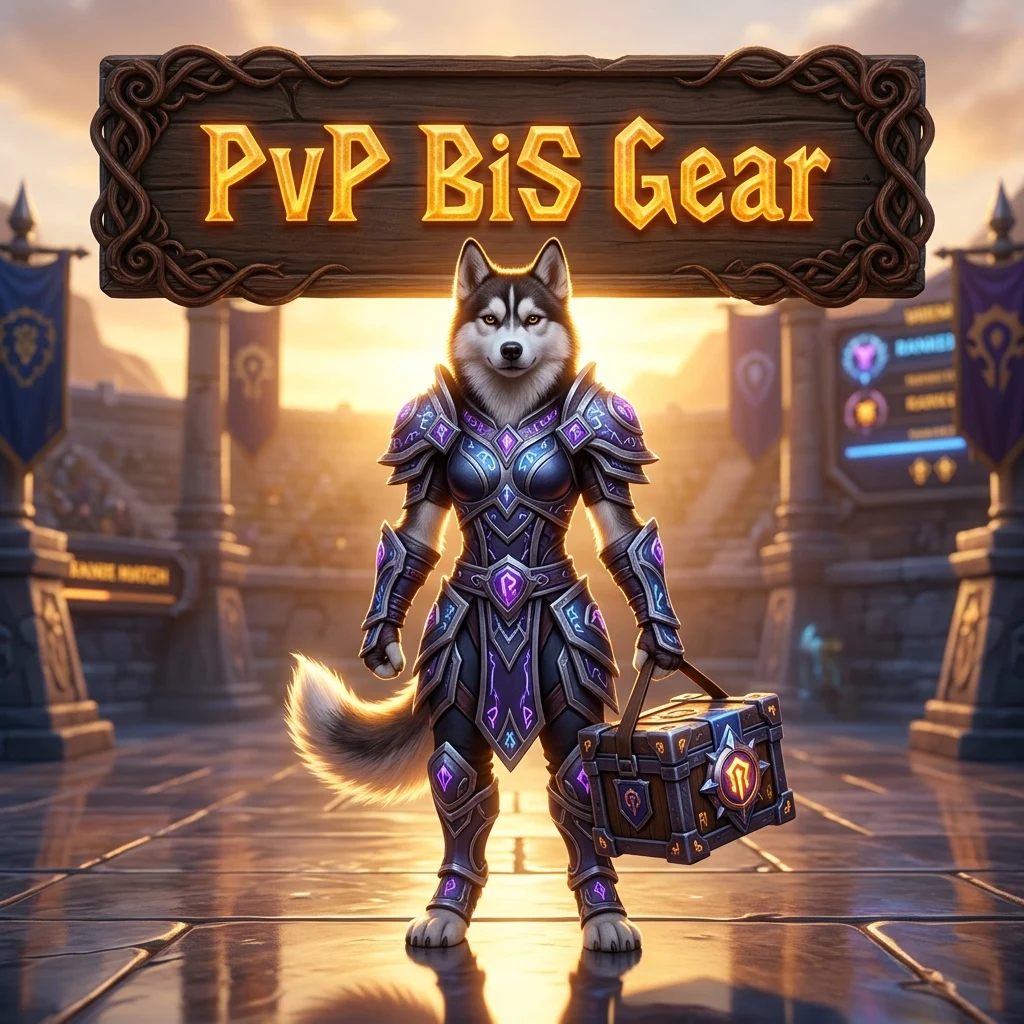 Promotional image representing the PvP BiS Gear Boost in WoW Forever service for players seeking best-in-slot PvP gear