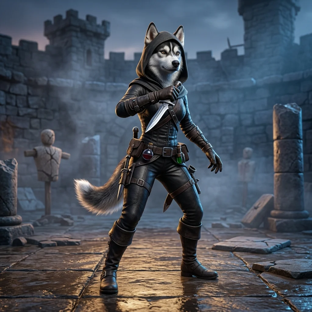 Fantazijska ilustracija tatova za PvP spopade v igri WoW Forever, brez vidnega besedila ali znakov.