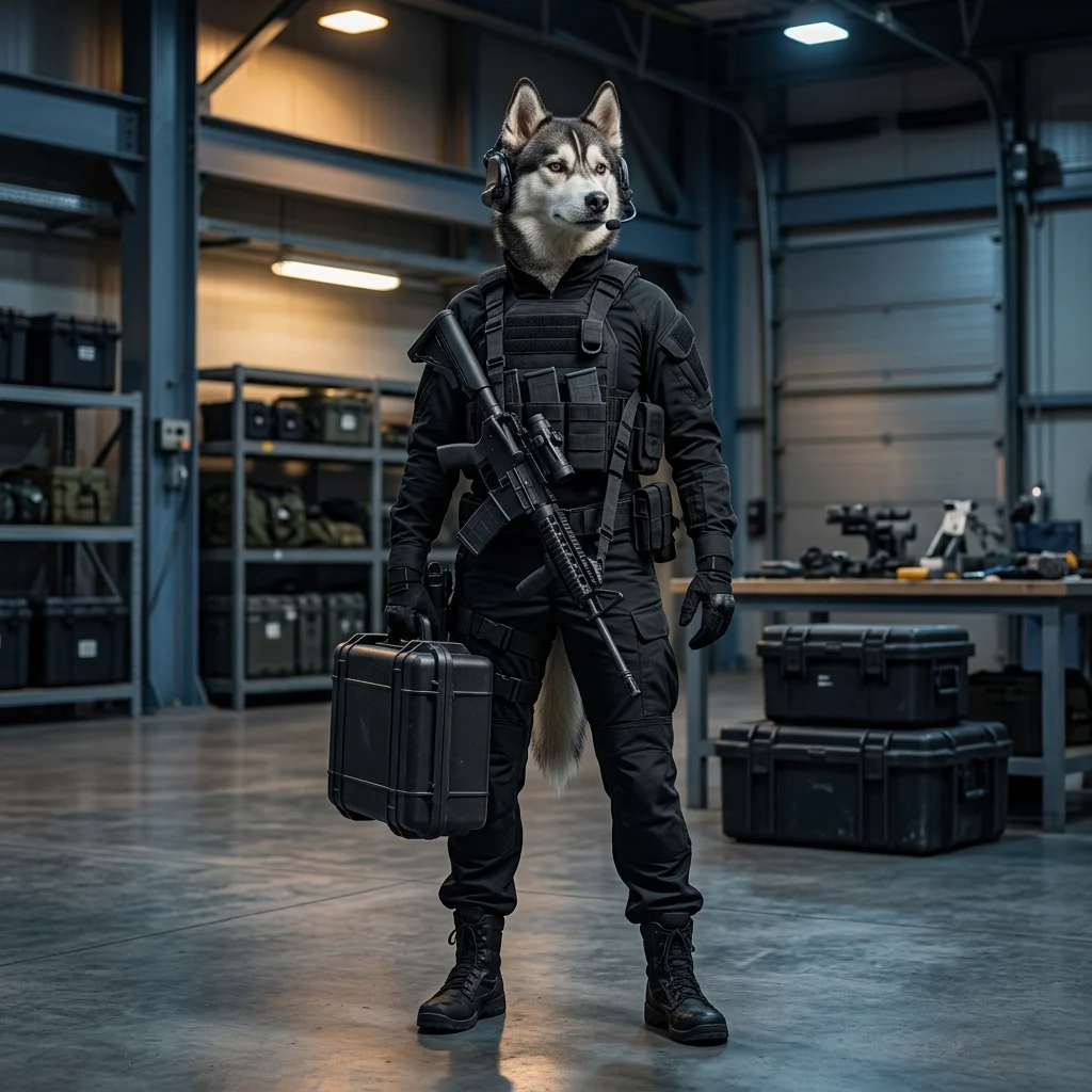 Myndskreyting fyrir Ráðu fagmann í Wardogs, án sýnilegs texta eða skilta.
