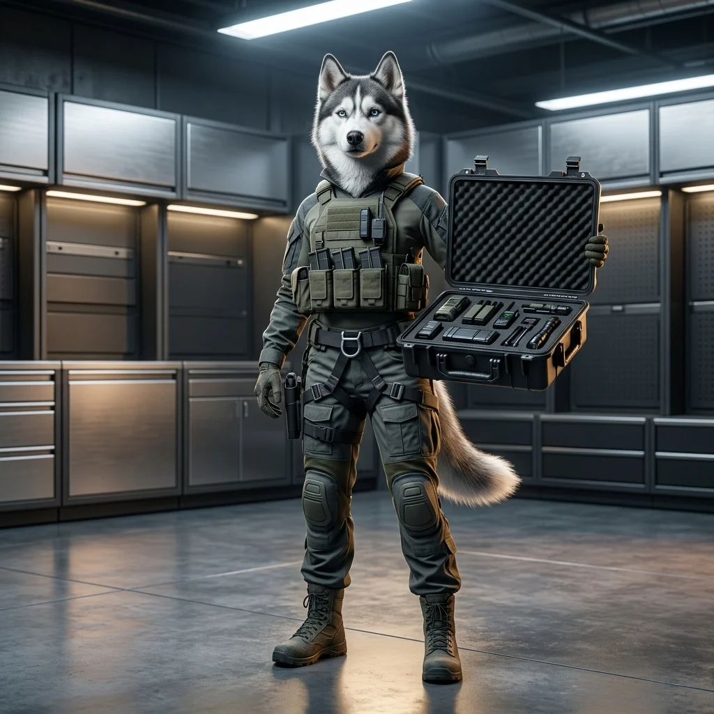 Kynningarmynd sem tengist ráðningu aukabúnaðar í Wardogs, án læsilegs texta eða sýnilegra skilta.