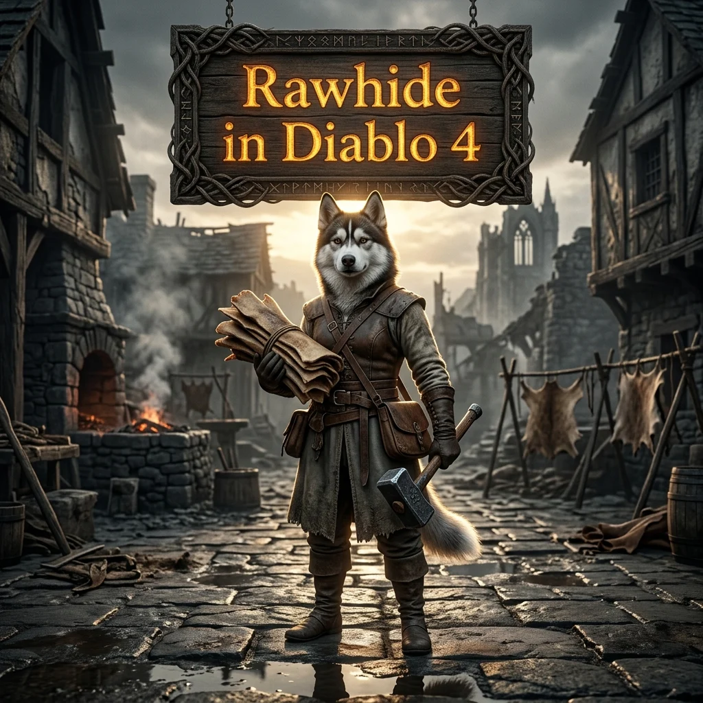 Promotional image representing the Rawhide Boost service in Diablo 4.