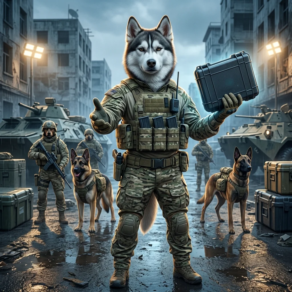 Illustration promotionnelle liée au recrutement de boosters dans le jeu Wardogs, sans texte lisible.