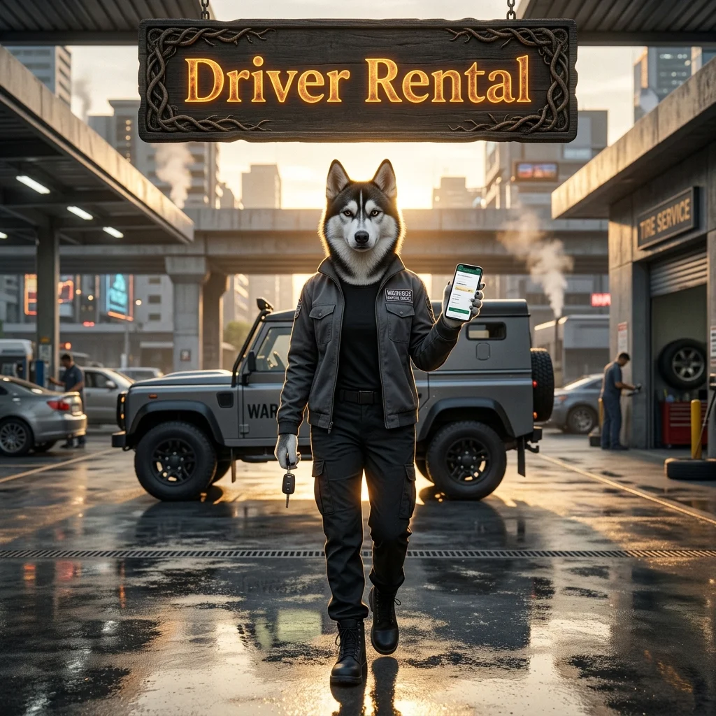 Promotional image for Rent a Driver in Wardogs, representing the featured driver rental service.