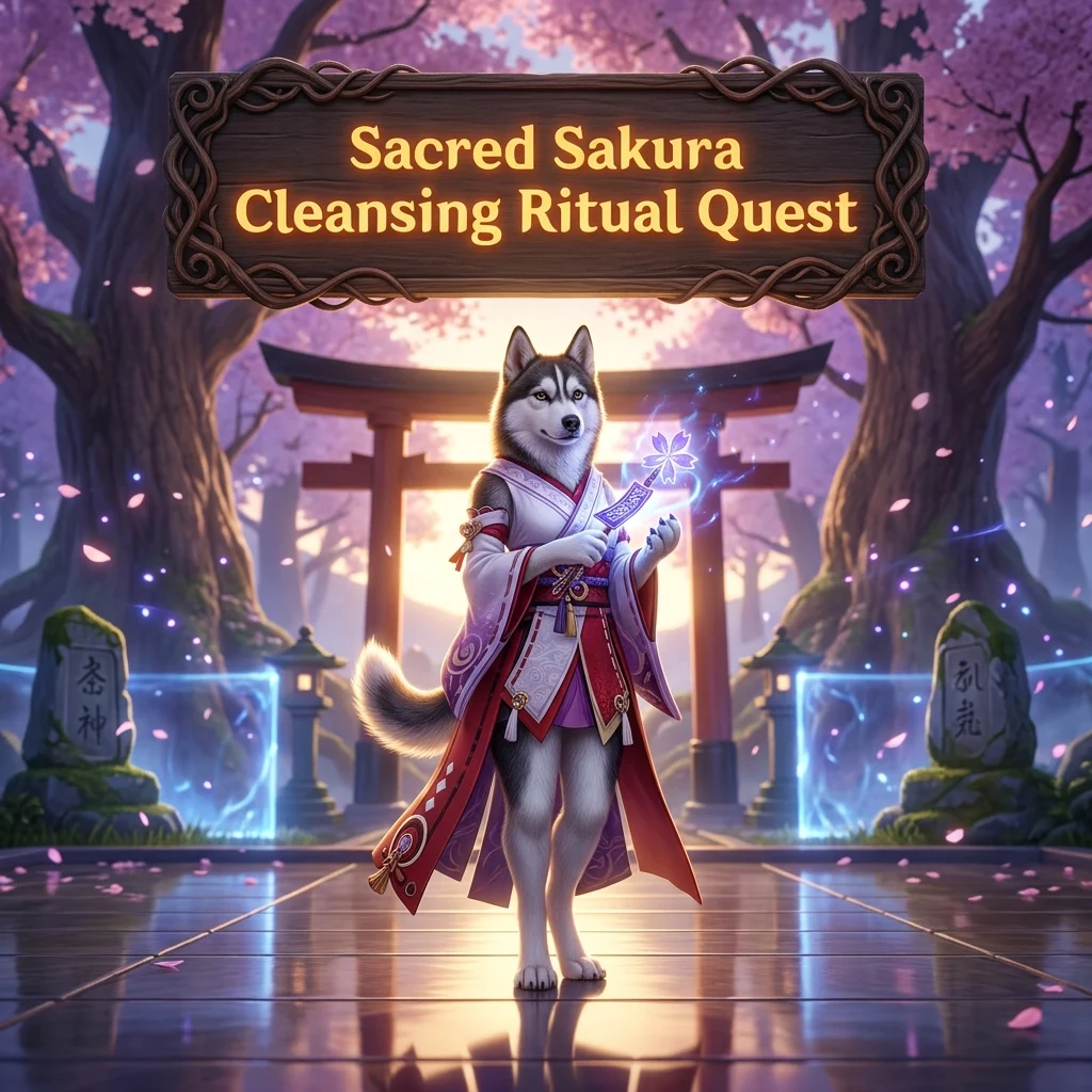 Promotional image for the Sacred Sakura Cleansing Ritual Quest Boost service in Genshin Impact.
