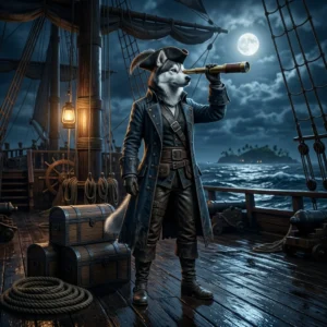 Herní ilustrace s pirátskou atmosférou ze Sea of Thieves pro nabídku boostingových služeb
