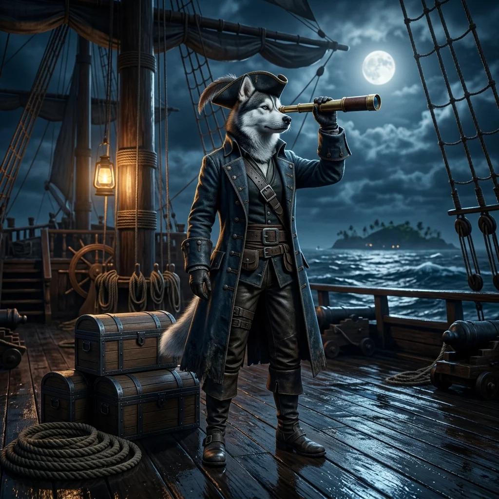 Herní ilustrace s pirátskou atmosférou ze Sea of Thieves pro nabídku boostingových služeb
