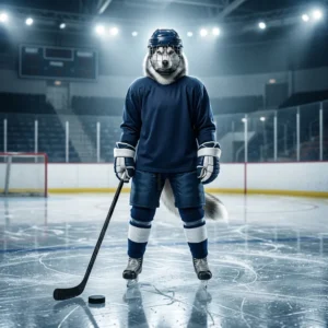 Illustration promotionnelle présentant des services de boosting pour le jeu NHL, sans texte lisible ni signe distinctif.