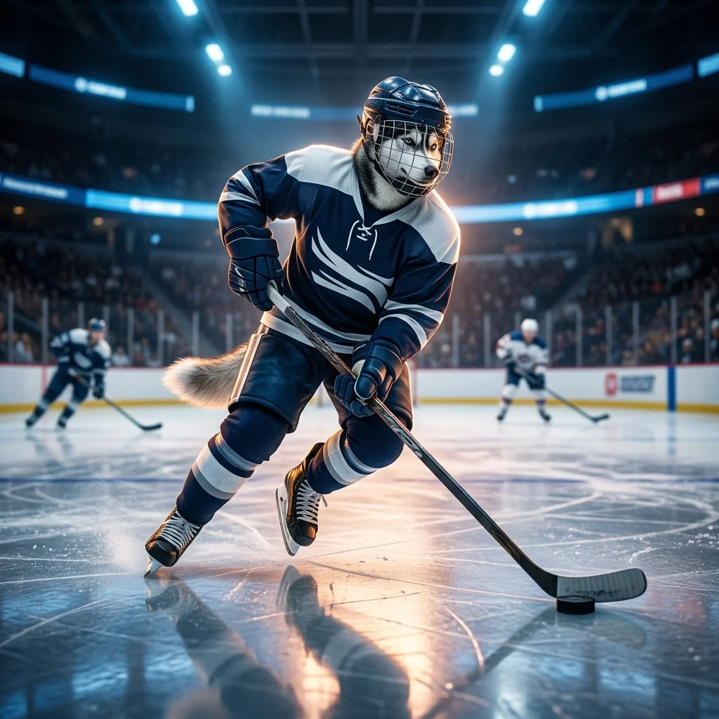 Imagine promoțională pentru servicii de boosting NHL, asociată cu progresul și performanța în jocul de hochei