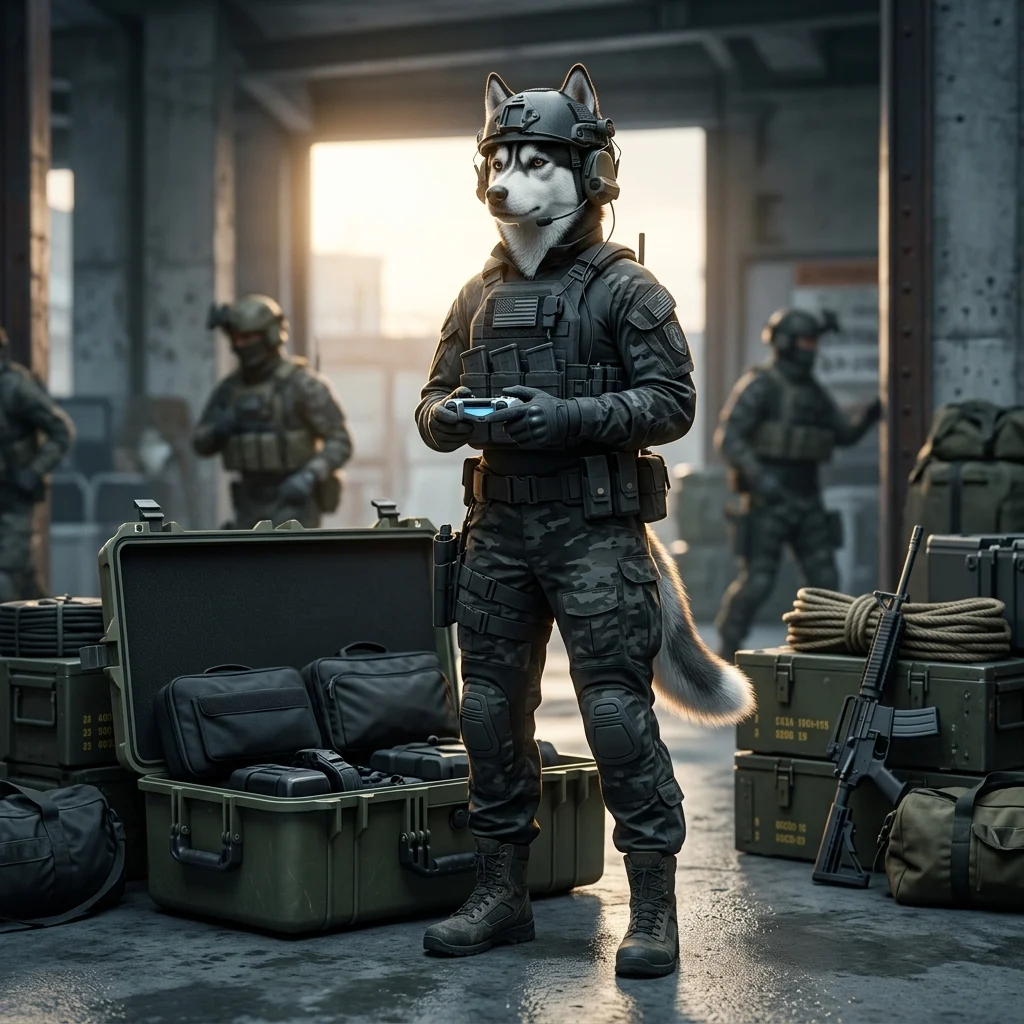Ilustración promocional relacionada con servicios de boosting para Call of Duty: Warzone, sin texto legible.