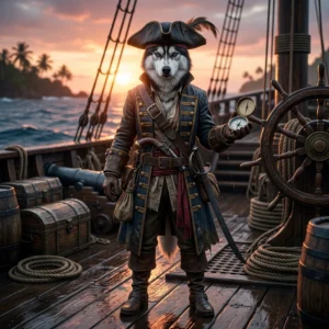 Ilustración promocional asociada a servicios de boost de Sea of Thieves, presentada sin texto legible ni señalética.