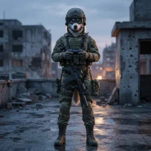 Arte promocional de serviços de boosting para Call of Duty Warzone, sem texto legível ou sinal visível.