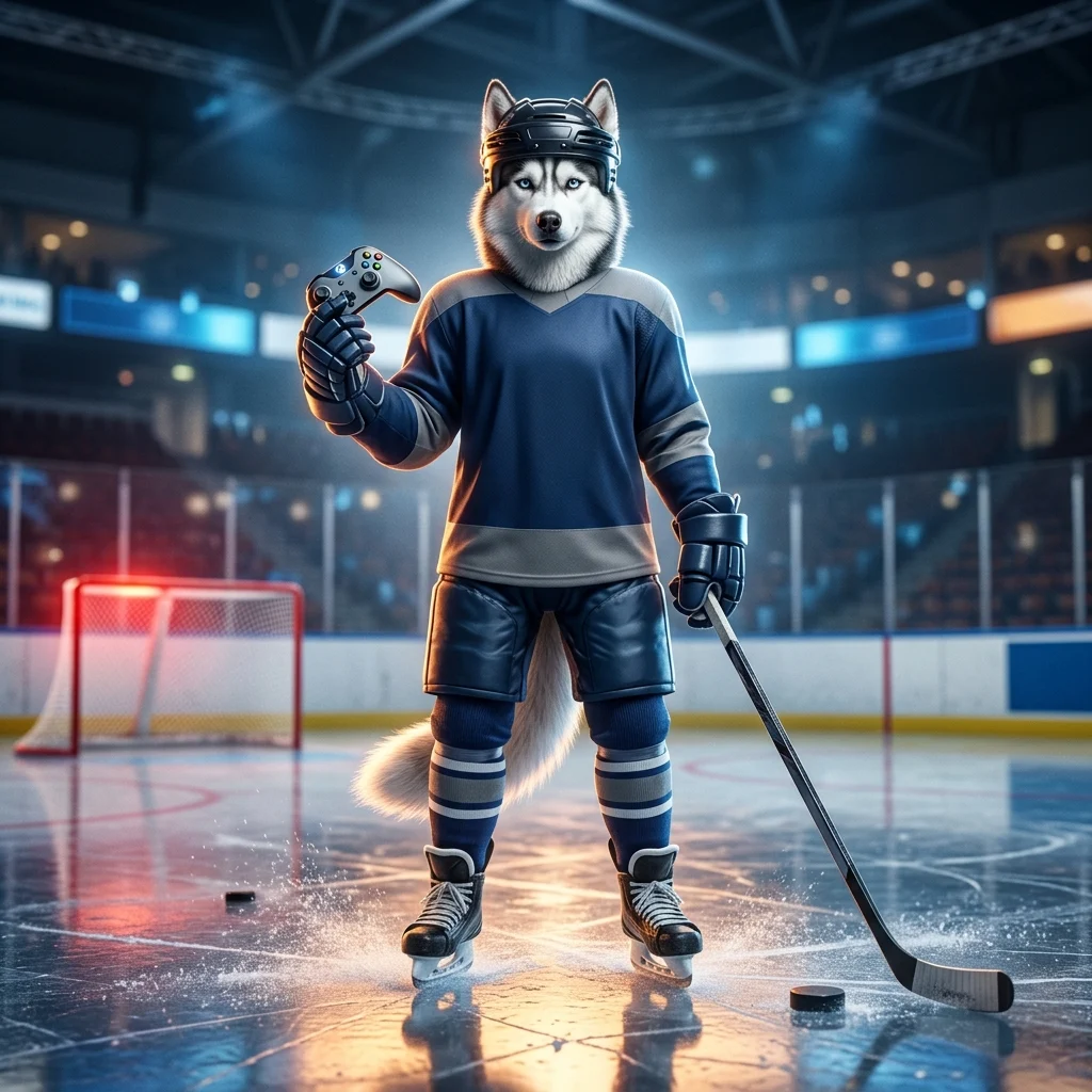 Grafica promozionale a tema hockey per presentare servizi di boosting dedicati a NHL
