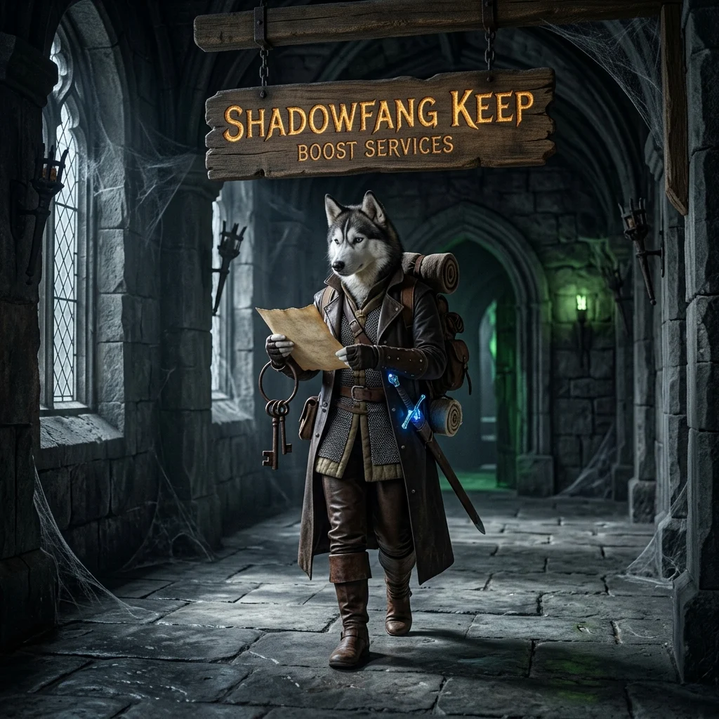 Promotional image for the Shadowfang Keep Boost service in WoW Forever