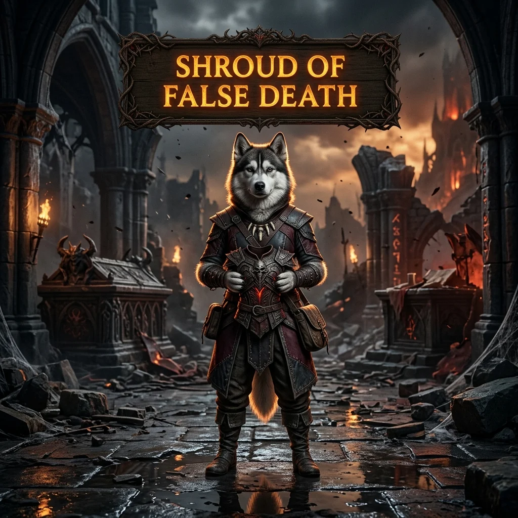 Promotional image for the Shroud of False Death Boost service in Diablo 4